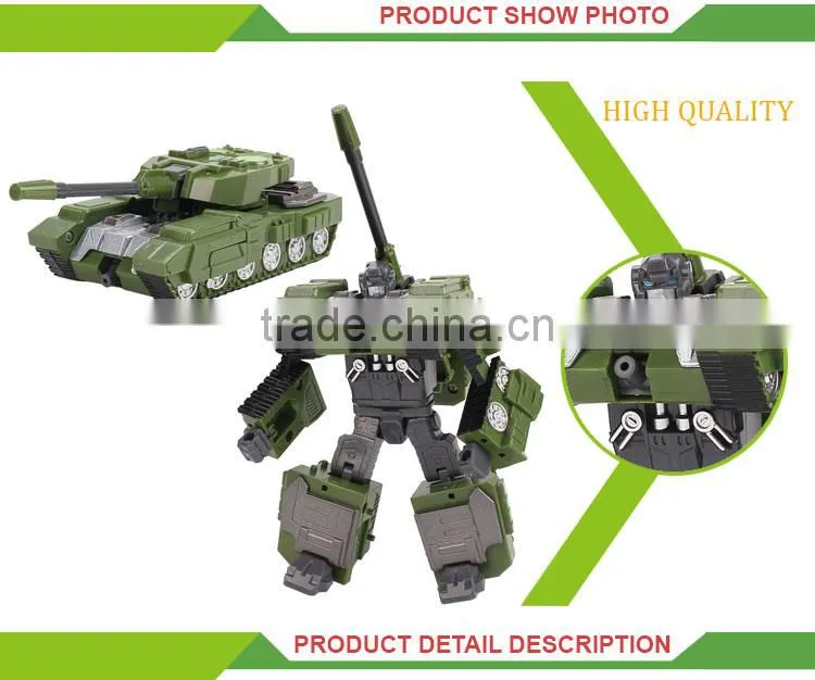 2 in 1 kids educational metal set tank trans robot toy car