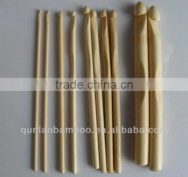 Natural Color Bamboo Assorted Crochet Hooks