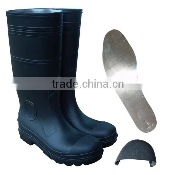 pvc wellies safety working boots for men