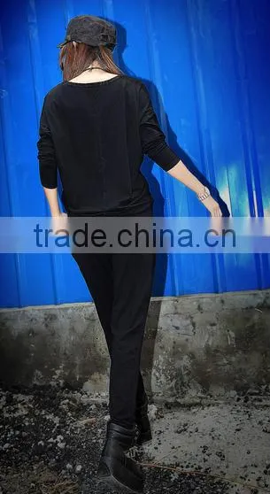 100% cotton custom and printed women's track suit