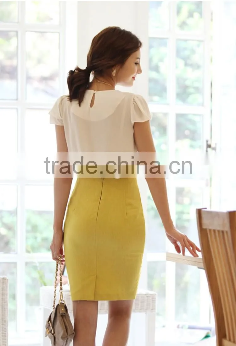 Factory price spring summer high waist one-step Package buttocks ladies working skirt