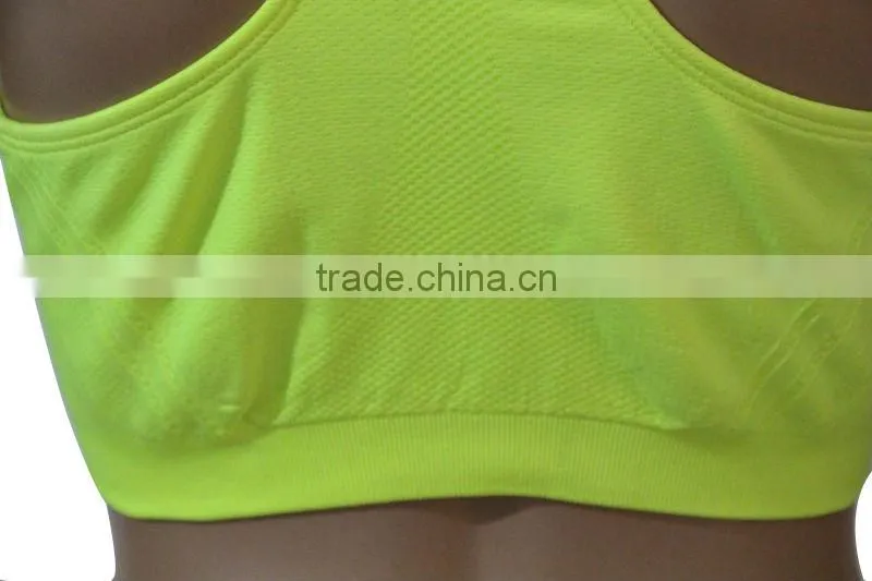 Yellow summer ahh bra for yoga and sports