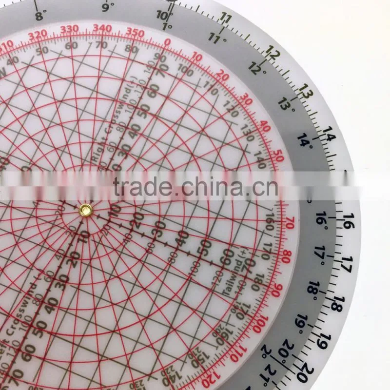 CYA Brand plastic round flight calculation wheel aviation plotter for pilot training one pcs per leather bag packing #E6B-Circ