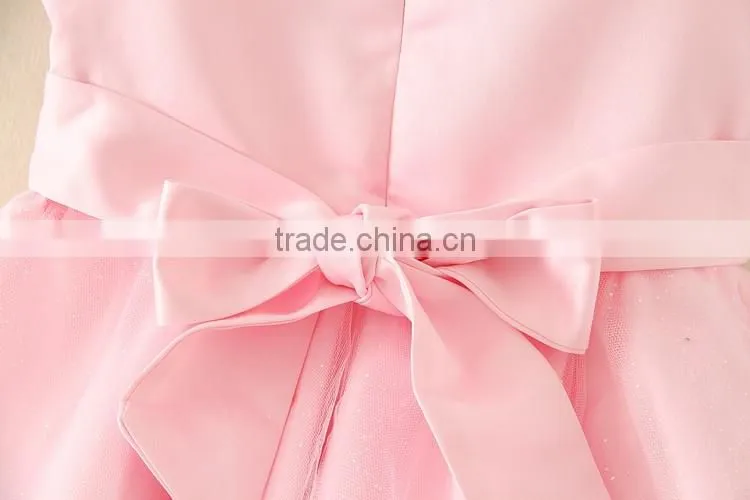 Best selling India and Pakistan Clothing child Pink Flower wedding dress vintage sweet girl party dresses