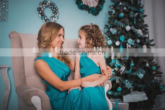 Many Ways Wear Evening Dresses 2017 Maxi Dresses Long Mother Daughter Matching Dress