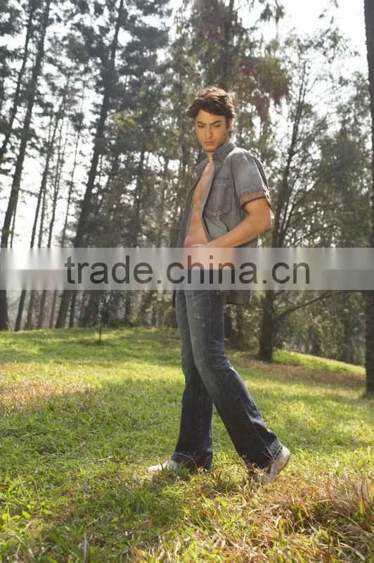 high quality men's denim jeans rips pants