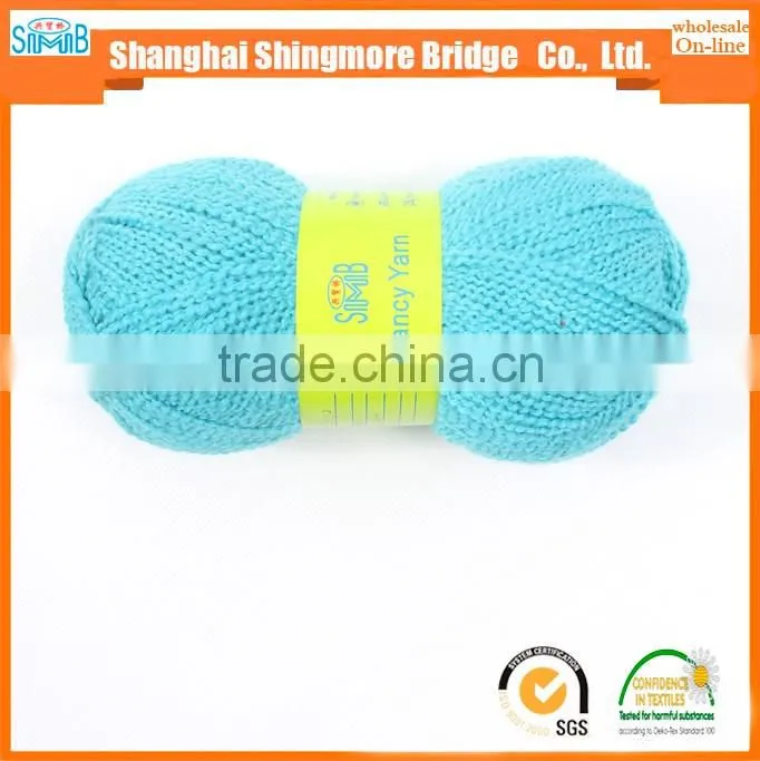 china fantasy yarn supplier shingmore bridge cheap selling good quality 100 polyester tt wave yarn for hand knitting
