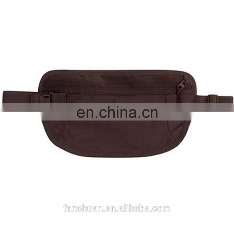 Beige Color Waterproof Ripstop Nylon RFID Custom Money Belt
