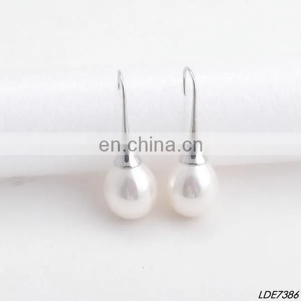 Gold ear tops designs hot wholesale chic gold delicate diamante flower bridesmaid wedding double sided pearl stud earrings