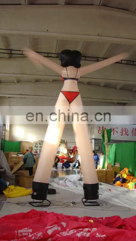 customized high performance led lighting inflatable air dancer of beauty