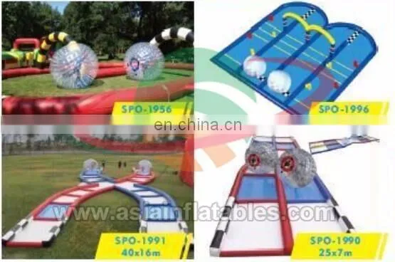Giant Race Tack for Karting Car Sports Games Inflatable Zorb Ball Racing Go Karts for Sale