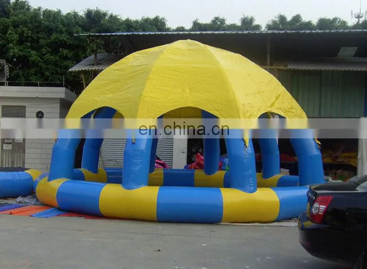 Giant outdoor Sunscreen dome tent water pool combo inflatable floating tent
