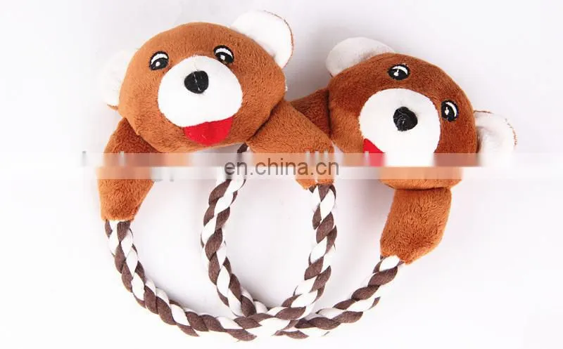 Funny Bear Cotton Rope Toys, Christmas Gift for Dogs
