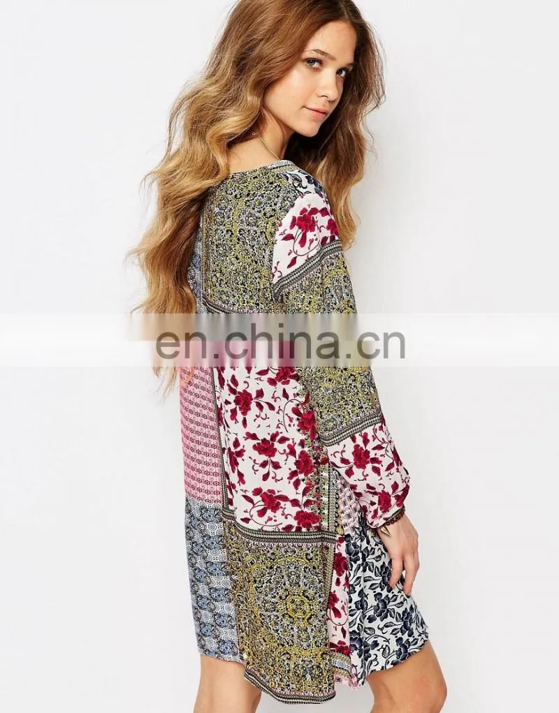 2016 Wholesale china printed dress women dress for sale