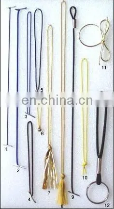 braided rayon cord with plastic barbs for paper bag