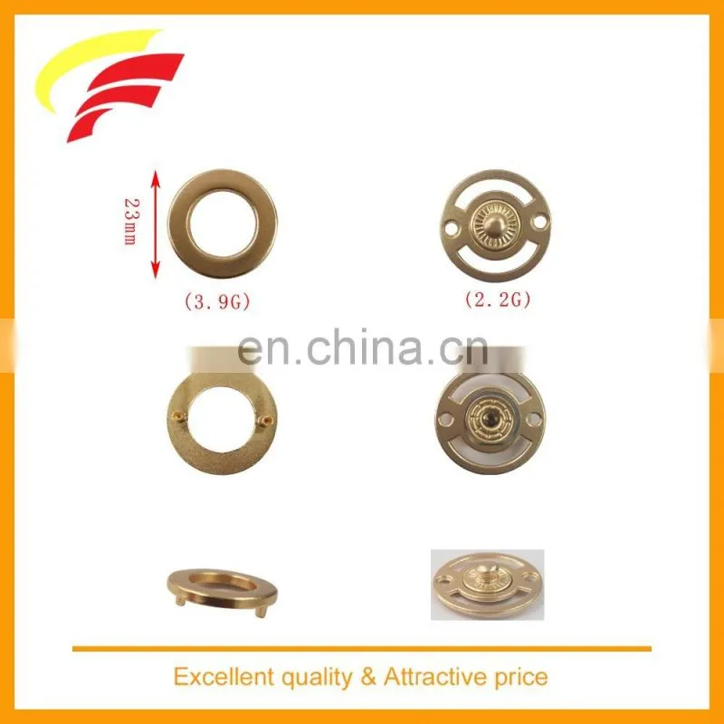 custom logo fashion two parts zinc alloy metal snap button for coat