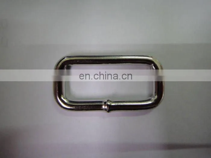 Metal slide buckle rectangle ring loop strap for belt luggage