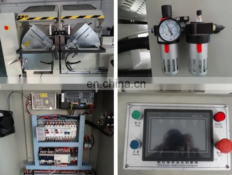 Aluminum Profile CNC Double Head Precision Cutting Saw Window Door Machine