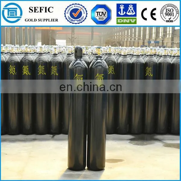 Best Selling TPED Certificate EN ISO9809-1 25E Valve Seamless Steel 50L Nitrogen Cylinder with 99.99% Purity