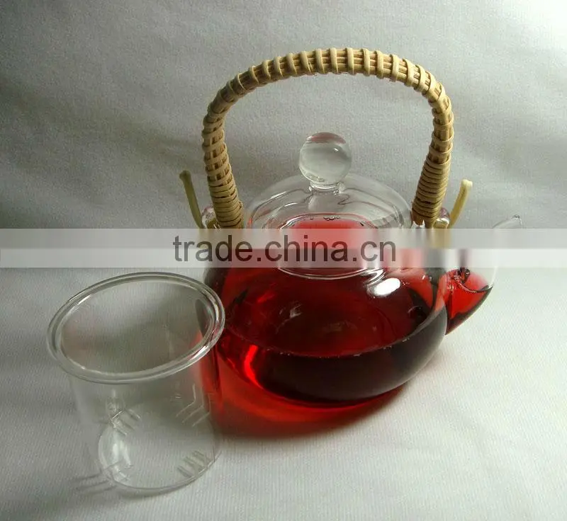 Clear Glass teapot/coffee pot with filter and handle, 600ml