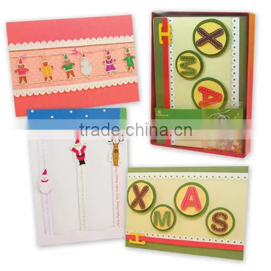 Paper craft Winter Christmas Happy Holidays DIY Greeting Card Making Box Set