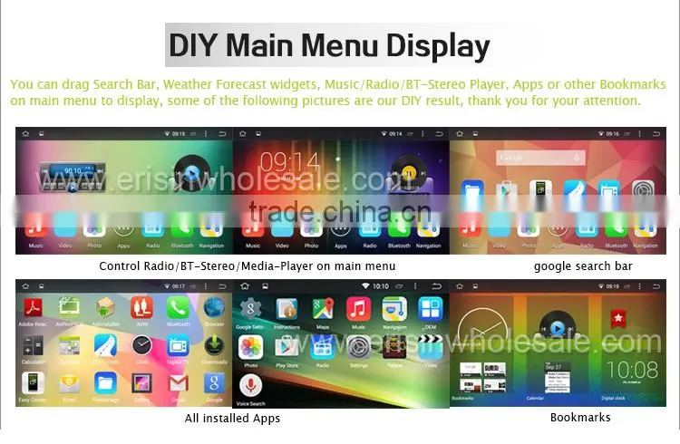 Erisin ES2008A 7" Touch Screen Car GPS Player Radio System