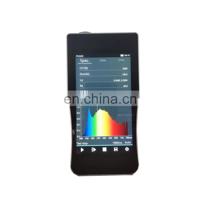 PN350C wavelength range 380-780nm with pc software Handheld Spectral Illumination Tester and Meter Portable CCT CRI Digital lux