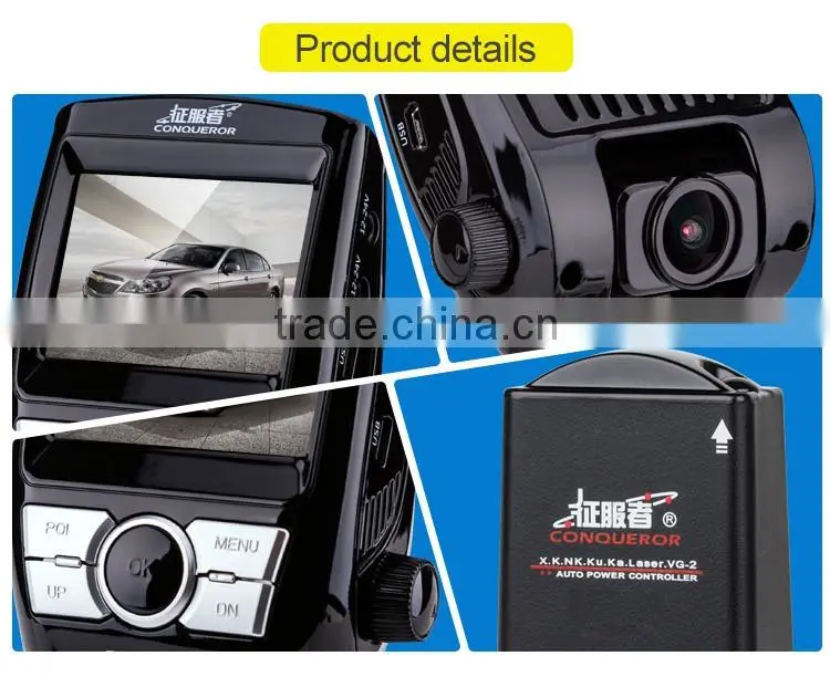 2016 Hidden mini car dvr wireless radar detector 2.4inch Screen HD 1080P Car DVR Camera and Radar Speed Alarm
