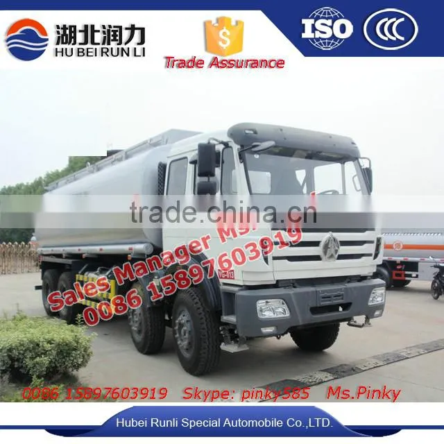 8x4 Baotou Beiben Refueling Diesel Tanker Truck 25cbm to 30cube meter Fuel Tank Trucks For Sales