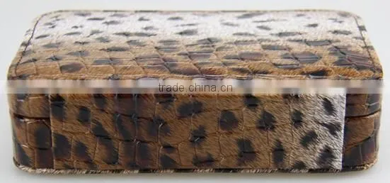 high quality leopard leather jewelry case travel,leather jewelry necklace travel case,custom jewelry travel display cases