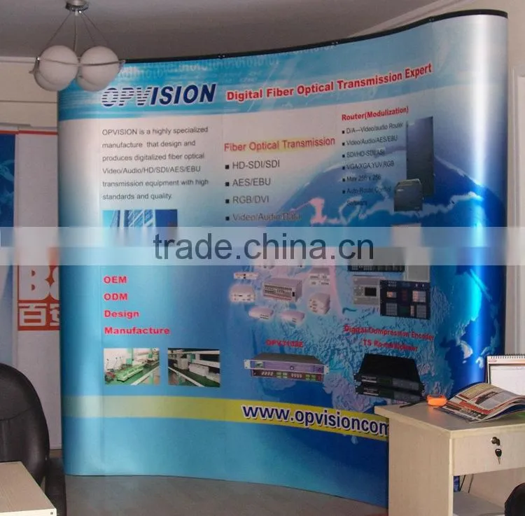 Curve Pop up stand display,Pop up Backdrop for news conference