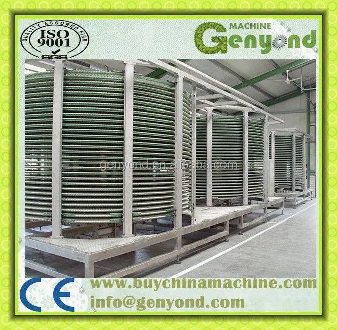 Factory IQF Quick Freezing Tunnel Frozen Fruit Vegetable Food Maker Flash Spiral Freezer Equipment Machine in China