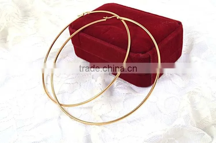 Stainless steel Round Fashion Big Circle earring for sexy lady
