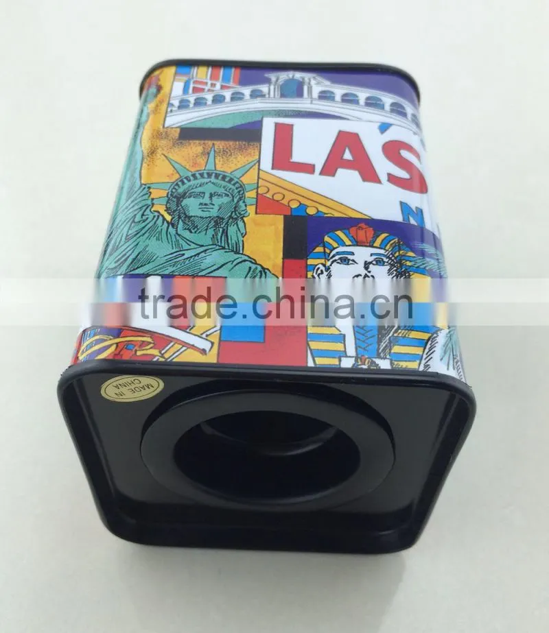 rectangle Coin Bank Collection tin cans