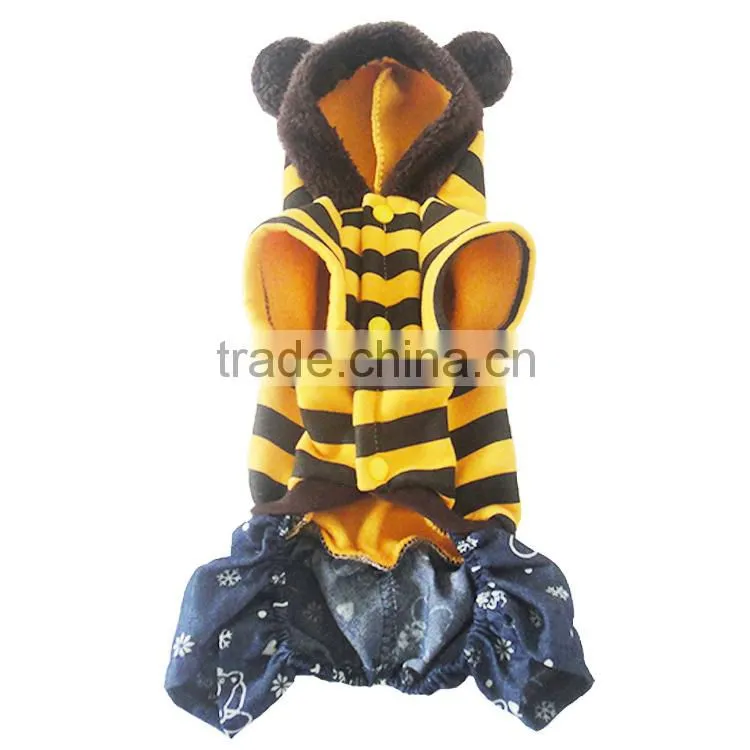 Wholesale Fashional Printed Bear Pattern Dog Clothes