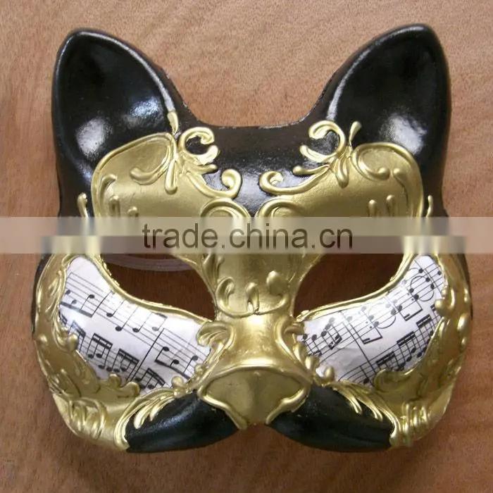 Black Cat Mask With White Music