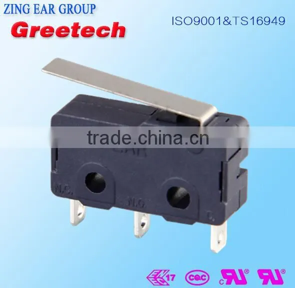 Types of ul electrical miniature snap action spdt microswitches with lever