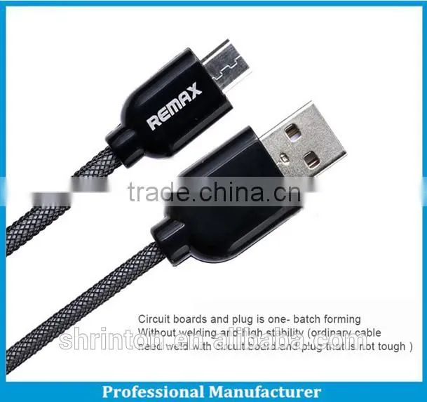 Remax Super Quality 1M length Black color Micro USB Mobile phone Data Cable