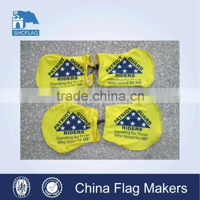Economic portable and convenient advertising car mirror cover flag
