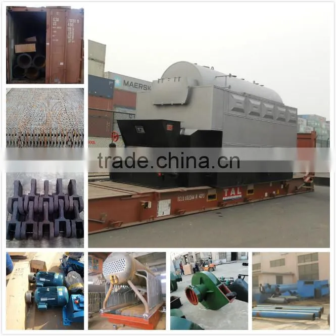 Horizontal assembled coal steam boiler