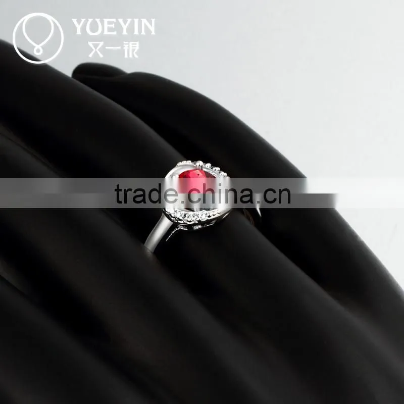 Wholesale factory price elegant metal copper zircon ring wedding jewelry