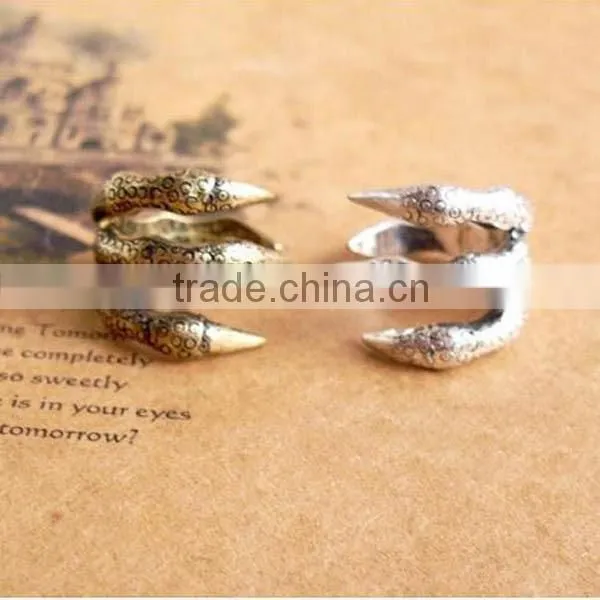 New Design Fashionable Hot Selling Punk Ring Jewelry Metal Eagle Claws Rings
