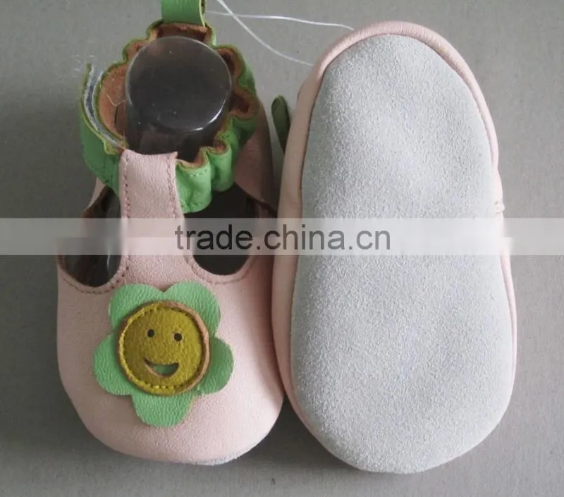 2016 girl boy kids flower sheep italian leather baby shoes