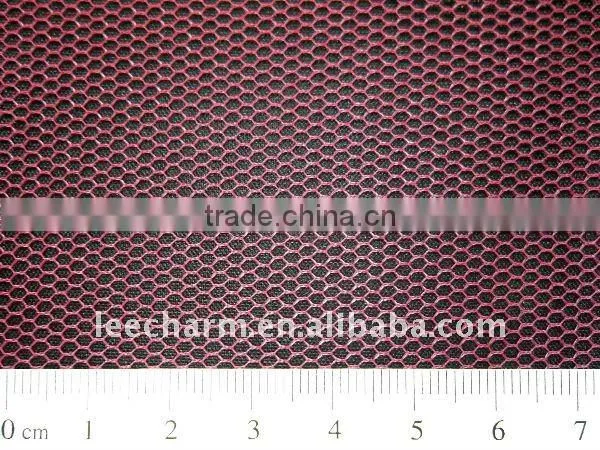 Red Spandex Hexagonal Net Fabric