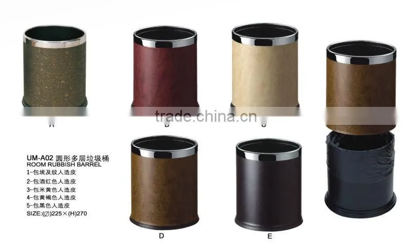 Beige Color Coded Hotel Room Waste Bin