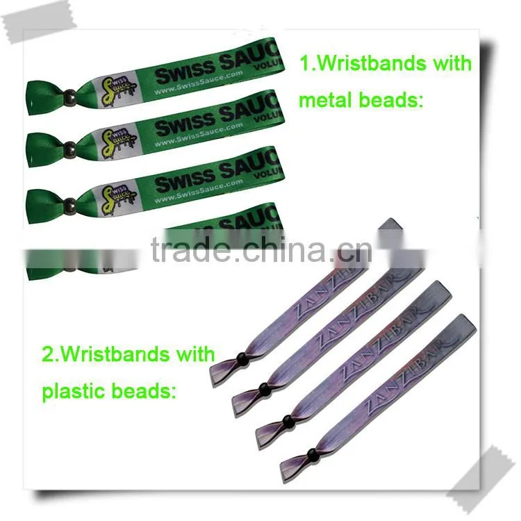 Fashion personalized woven fabric bracelets/music festival fabric wristband woven bracelet