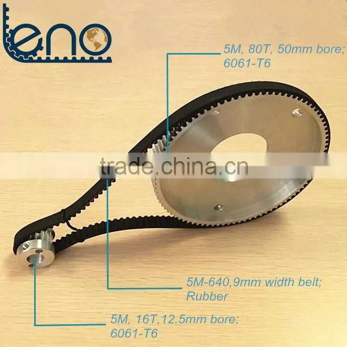 five bolt holes 80T HTD5mm pitch Timing Pulley
