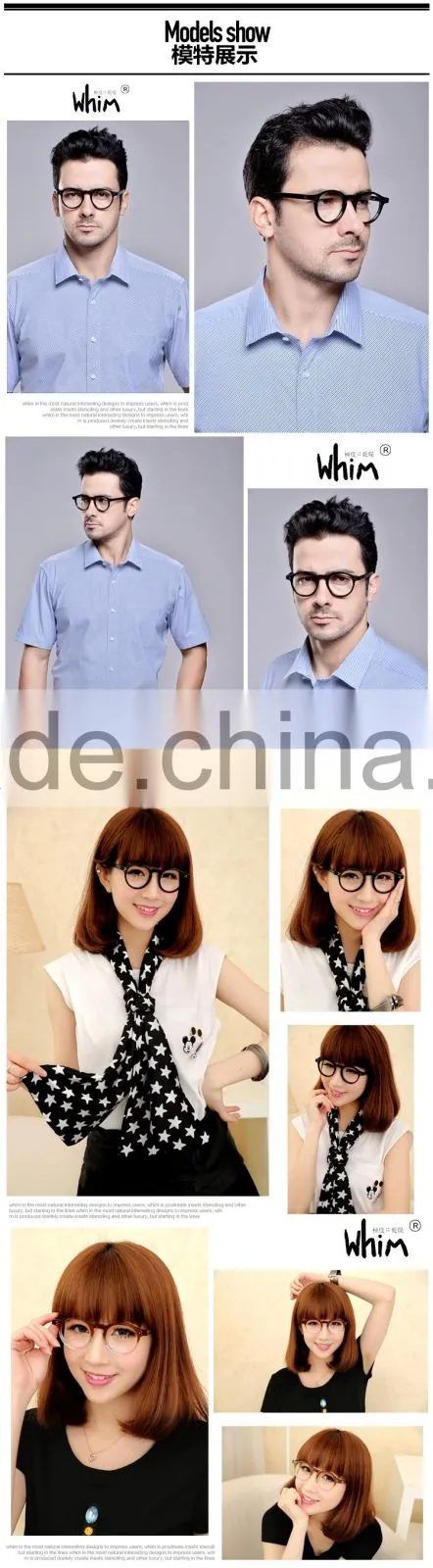 WHIM Handmade Italy Acetate Glasses With Optical Frame