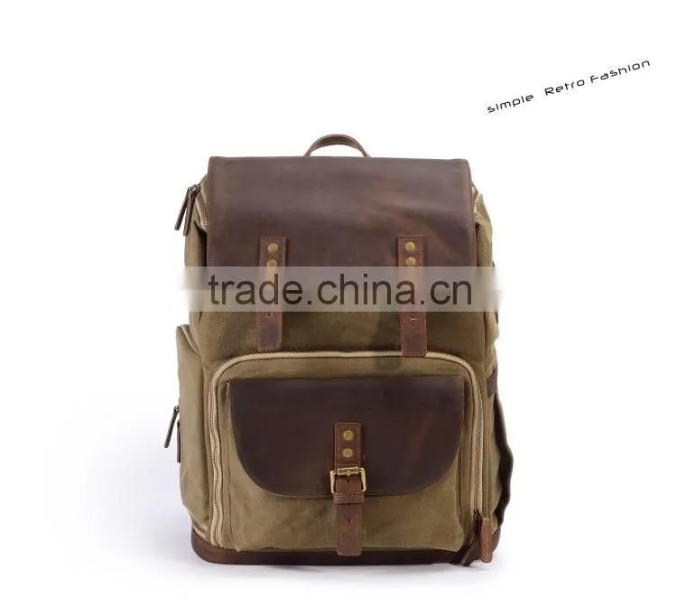 2016 shopping new vintage men's leather backpack shoulder,stylish Digital Camera Backpack,Travel Bags for cool men