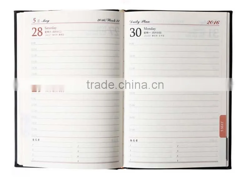 Top grade factory competitive price italian leather planner 2016